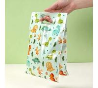 Shein 10/25/50 piezas Bolsas de regalo con diseño de dinosaurio en acuarela, bolsas de caramelos con tema de dinosaurio para fiestas de cumpleaños, suminist
