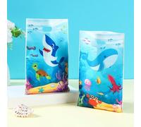 Shein 10/25/50 piezas Bolsas de regalo con estampado de animales marinos, suministros de decoración para fiesta de cumpleaños, fiesta familiar, fiesta festi