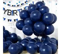 Shein 10/30/50/100 piezas Juego de globos azul marino de 5/10 pulgadas, tono vintage elegante y profundo, adecuado para bodas, fiestas de cumpleaños, Día de