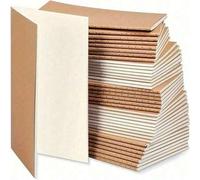 Shein 10/5/2/1 pieza Cuaderno de bolsillo pequeño de papel kraft marrón sin líneas, bloc de notas esteno, mini bloc de notas, diario, bloc de notas para esc