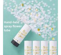 Shein 10/5 piezas Tubos de flores de regalo con confeti colorido, juegos para baby shower, para fiestas de boda, regreso a la escuela, día de la madre, grad