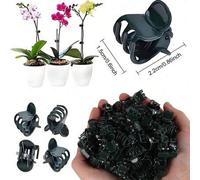 Shein 10/50/100/200 piezas Clips de soporte de plástico para plantas, clips para tallos de orquídeas, clips de jardín reutilizables para fijar, clips para p