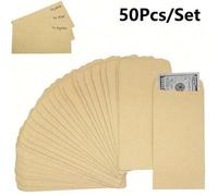 Shein 10/50/100 Sobres de dinero para efectivo, sobres de dinero, sobres pequeños para dinero, desafío de ahorro de dinero, sobres de ahorro de dinero, sobr