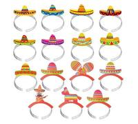 Shein 10/5pcs/1 pieza-Sombrero Mexicano para Fiesta, Tocado Decorativo de Sombrero Mexicano, Diadema Mini para Adultos, Tocado de Cartón Colorido, Diadema d