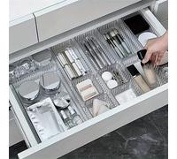Shein 10/9/7/6/4/1 pieza Cajón de almacenamiento de cosméticos transparente, adecuado para tocador, incluye 4 tamaños diferentes de cajas de plástico, conte
