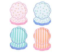 Shein 10 piezas/20 piezas/50 piezas, Plato de papel de estilo italiano de verano, Plato de papel desechable de encaje de vieira de 7", Varios platos de flor