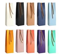 Shein 10 piezas Bolsas de regalo de papel kraft para fiestas, mini cajas para galletas, dulces, regalos de boda, favores de cumpleaños y cajas de regalo par
