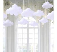 Shein 10 piezas de decoración colgante de nubes 3D de fieltro, ideal para decorar techos, paredes, cumpleaños, bodas, fiestas, escenarios y talla grande