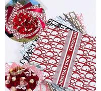 Shein 10 piezas de papel de regalo con estampado floral de marca de lujo, papel de arte floral impermeable, acabado de perla por ambos lados, papel de regal