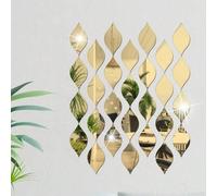 Shein 10 piezas de pegatinas de espejo de acrílico reflectante con forma de gota de agua, pegatinas de arte 3D de diseño propio, adecuadas para paredes de s