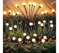 Shein 10 piezas Luces de luciérnagas solares, luces solares para el césped, luces de estaca de suelo de luciérnagas LED impulsadas por el viento, adecuadas