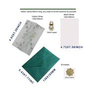 Shein 10 Sets de tarjetas de invitación de boda semitraslúcida de vellum con hoja en blanco, perla falsa, pedrería y sobre, perfecto para Navidad