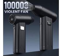 Shein 100,000 RPM Ventilador turbo portátil ultra potente, 200g de empuje a 52m/s de alta velocidad, carga rápida Tipo-C, diseño sin escobillas, enfriamient