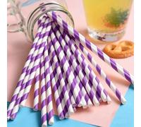 Shein 100/20 unidades Pajitas desechables gruesas, coloridas y creativas para decoración de fiestas, cumpleaños, eventos, festivales. Pajitas de papel recta
