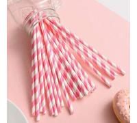 Shein 100/20 unidades Pajitas desechables gruesas, pajitas de papel rectas de colores creativos para decoración de fiestas, cumpleaños, eventos, festivales,