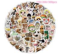 Shein 100/200/300 piezas Juego de Pegatinas de Gatos Divertidos - Pegatinas de Vinilo Lindas e Impermeables, Adecuadas para Teléfono, Portátil, Álbum de Rec