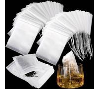 Shein 100/200 piezas Bolsas de filtro de té, infusor de té vacío con cordón, infusor de té desechable, bolsa de té vacía con cordón para té suelto, para uso