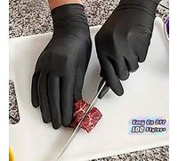 Shein 100/50/20 piezas Guantes de plástico desechables de PVC negro de varios tamaños a prueba de agua y aceite, multiusos, de uso doméstico, para cocina, l