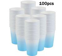 Shein 100/50/25/10 Vasos de papel desechables, Vasos de papel de 9 onzas/230ml, Vasos desechables para bebidas, Vasos desechables para café, Vasos para bebi