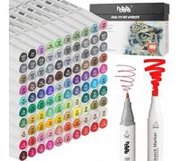 Shein 100 Colores Marcadores a Base de Alcohol, Punta Fina y Ancha Doble Marcadores Permanentes de Artista para Libros de Colorear para Adultos, Ilustración