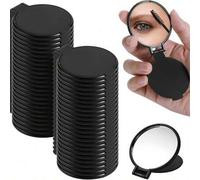 Shein 100 espejos de maquillaje pequeños y plegables, portátiles y redondos, espejo plegable pequeño para uso diario de viaje de las damas, regalo del Día d