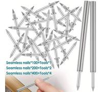 Shein 100 piezas/200 piezas/300 piezas/400 piezas/500 piezas Clavos de piso sin costuras de doble cabeza, juego de tornillos de línea de piso de metal invis