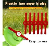 Shein 100 piezas/50 piezas/10 piezas de cuchillas de plástico para cortadora de césped, fáciles de controlar las malezas, cuchillas de cortadora de césped d