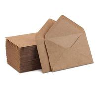Shein 100 piezas/50 piezas/20 piezas/1 pieza Sobres de papel kraft mini, sobres de papel kraft marrón adecuados para tarjetas de regalo y tarjetas de visita