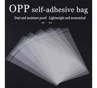 Shein 100 piezas Bolsas de celofán transparentes autoadhesivas y reutilizables selladas, de 2 a 13 pulgadas, adecuadas para regalos, presentes, bolsas para