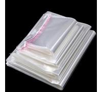 Shein 100 piezas de bolsas autoadhesivas de OPP, de doble capa de 5 milésimas de plástico transparente con cierre automático, para empaquetar regalos de rop