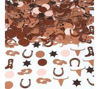 Shein 100 piezas de confeti colorido de vaquero occidental - Suministros para fiesta con tema de vaquero, decoraciones para fiesta de cumpleaños con tema de