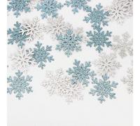 Shein 100 piezas de confeti de papel de copo de nieve colorido surtido para decoración de invierno, fiesta, boda, Día de San Valentín