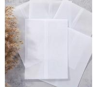 Shein 100 piezas de sobres de papel de vellum transparente premium, papel de pergamino semitransparente, papel de vellum mate elegante para embalaje, forros