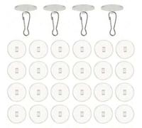 Shein 100 piezas Ganchos autoadhesivos transparentes para techo, sin necesidad de perforación, ganchos de instalación en el techo con clips para asta de ban