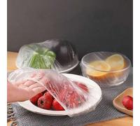 Shein 100 piezas/paquete, Envoltura desechable para alimentos, Cubierta para cabezal de ducha, Bolsas de envoltura retráctil de uso múltiple, Cubiertas dese