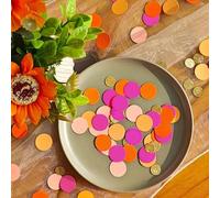 Shein 100 piezas/Set Confeti de mesa con lunares dorados, rosa y naranja con brillo - Adecuado para fiesta de cumpleaños, despedida de soltera, regalo de bo