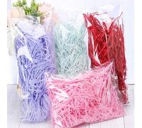 Shein 100g/Paquete Papel crepé de colores Relleno de raffia, adecuado para rellenar cajas de regalo DIY, embalaje, decoración de bodas y fiestas de cumpleañ