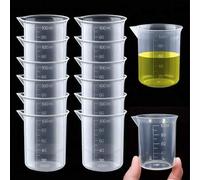 Shein 100ml Taza Medidora, Material PP Grueso, Vaso Graduado de Plástico, Taza Medidora de Líquido Multifuncional Marcada para Cocina y Laboratorio