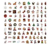 Shein 103 Piezas Pegatinas de Muñecas Navideñas - Decoración Festiva para Diarios, Regalos, Manualidades DIY & Útiles Escolares