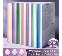Shein 10pcs/1 pieza Carpeta con clip extraíble de color degradado con goteo, carpeta transparente gruesa para exámenes de estudiantes, suministros de oficin