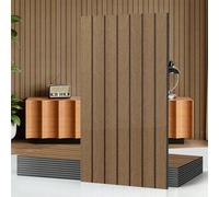 Shein 10PCS 30*60CM/11.8*23.6in 1.8㎡ Paneles de Pared de PVC Autoadhesivos con Diseño de Listones de Madera Paneles Decorativos de PVC con Efecto Madera Ins