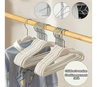 Shein 10PCS-60PCS (Juego Combinado) Perchas Flocadas para Bebé, Perchas de Plástico Antideslizantes para el Hogar del Bebé, Perchas Multifuncionales Antides