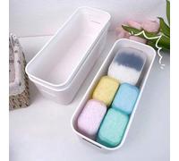 Shein 11/10/6/5/1 pieza Cajas de almacenamiento de plástico blanco, organizadores multiusos apilables para el hogar, dormitorio, escuela, oficina, regalo id