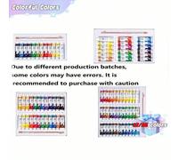 Shein 12/18/24/36 Tubos de colores vibrantes de 5ml Tubos de acuarela con gran valor Suministros de arte de pinturas de acuarela para adultos, artistas y pr