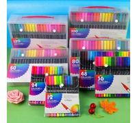 Shein 12/24/36/48/80/100/120 Juegos de Marcadores a base de agua de colores, bolígrafos de punta suave lavables, marcadores de arte de acuarela multicolor,