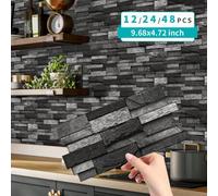 Shein 12/24 piezas Pegatinas de pared premium de mármol, papel tapiz autoadhesivo, autoadhesivo para gabinetes, mesas, sillas y cocina, baño resistente al a