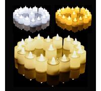 Shein 12/24 piezas Velas LED sin llama para ambiente, Velas de boda, Velas de propuesta, Velas de decoración del hogar, Velas de mesa
