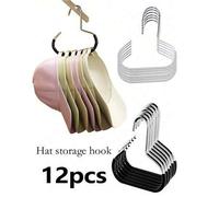 Shein 12/6/1 pieza Perchero para sombreros, Perchero para cinturones, Ganchos colgantes para armario, Anillos organizadores de sombreros, Accesorios organiz