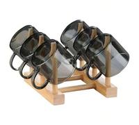 Shein 12/6/4/2 piezas Tazas de té pequeñas elegantes, clásicas y lindas, resistentes al calor con asa, taza de vidrio minimalista, taza de café, adecuada pa