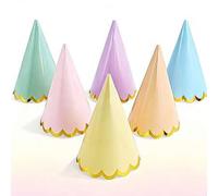 Shein 12/6pcs/1 pieza-Gorros de Cono para Fiesta de Cumpleaños, Lindos Gorros de Cono de Helado de Pastel para Cumpleaños, Juego de Gorros de Fiesta para Ad